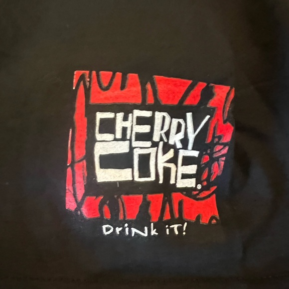 Vintage Cherry Coke Do Something Different T-Shirt Size XL Promo Big Print - Picture 3 of 4
